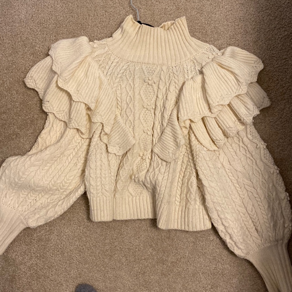 Turtle neck cable Knit sweater from zara